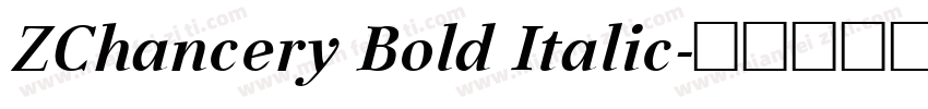 ZChancery Bold Italic字体转换